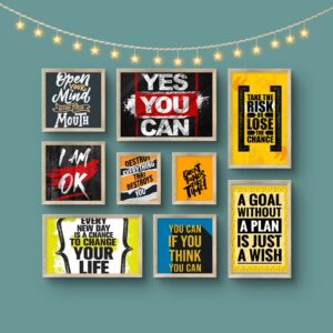 Creative Grid Frame Layout with Quotes & Photos