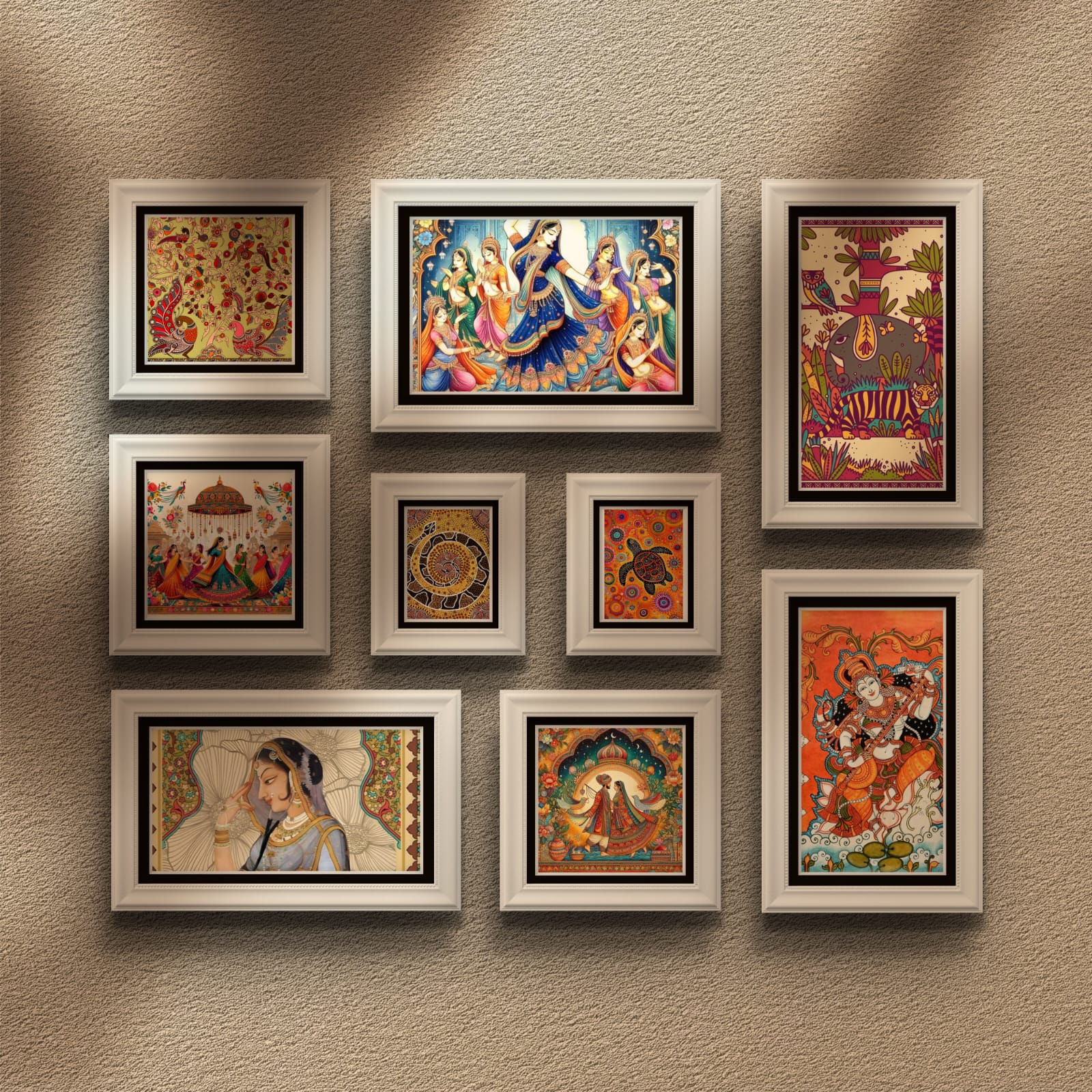 Rustic Frame Set with Floral & Nature Prints