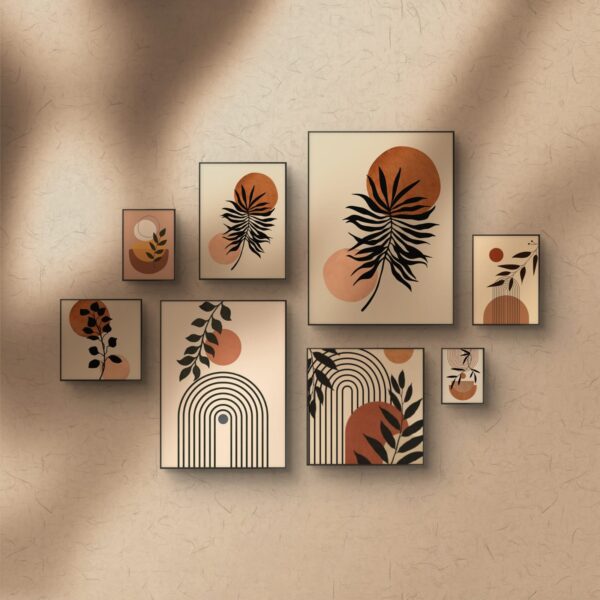 7-Panel Neutral Theme Wall Art Gallery Set